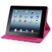 Luxury Bright Surface PU Leather Case Stand Cover For Apple iPad 2 / 3 / 4 - Pink