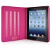 Luxury Bright Surface PU Leather Case Stand Cover For Apple iPad 2 / 3 / 4 - Pink
