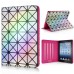 Luxury Bright Surface PU Leather Case Stand Cover For Apple iPad 2 / 3 / 4 - White