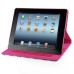 Luxury Bright Surface PU Leather Case Stand Cover For Apple iPad 2 / 3 / 4 - White