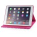 Luxury Bright Surface PU Leather Case Stand Cover For Apple iPad Air 2 (iPad 6) - Pink