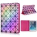 Luxury Bright Surface PU Leather Case Stand Cover For Apple iPad Mini1/2/3 - Pink