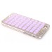 Luxury Candy Color Bling Rhinestone Diamond Chain Design Protective Hard Case for iPhone 6 4.7 inch - Light Purple