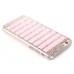 Luxury Candy Color Bling Rhinestone Diamond Chain Design Protective Hard Case for iPhone 6 4.7 inch - Pink