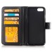 Luxury Crazy Horse Leather Case Wallet With Card Holder for iPhone 7 - Black