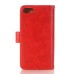 Luxury Crazy Horse Leather Case Wallet With Card Holder for iPhone 7 - Red