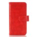 Luxury Crazy Horse Leather Case Wallet With Card Holder for iPhone 7 - Red