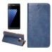 Luxury Crazy Horse PU Leather Magnetic Closure Flip Stand Case With Card Slot for Samsung Galaxy Note 7 - Blue