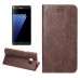 Luxury Crazy Horse PU Leather Magnetic Closure Flip Stand Case With Card Slot for Samsung Galaxy Note 7 - Brown