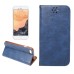 Luxury Crazy Horse PU Leather Magnetic Closure Flip Stand Case With Card Slot for iPhone 7 - Blue