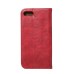 Luxury Crazy Horse PU Leather Magnetic Closure Flip Stand Case With Card Slot for iPhone 7 - Red