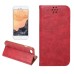 Luxury Crazy Horse PU Leather Magnetic Closure Flip Stand Case With Card Slot for iPhone 7 - Red