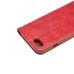 Luxury Crazy Horse PU Leather Magnetic Closure Flip Stand Case With Card Slot for iPhone 7 - Red