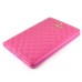 Luxury Crown Leather Smart Stand Case Cover For iPad Mini 4 - Magenta