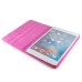 Luxury Crown Leather Smart Stand Case Cover For iPad Mini 4 - Magenta