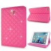 Luxury Crown Leather Smart Stand Case Cover For iPad Mini 4 - Magenta