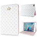 Luxury Crown Leather Smart Stand Case Cover For iPad Mini 4 - White