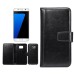 Luxury Detachable Crazy Horse Leather Case Wallet With Card Holder for Samsung Galaxy S7 Edge - Black