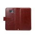 Luxury Detachable Crazy Horse Leather Case Wallet With Card Holder for Samsung Galaxy S7 Edge - Brown