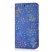 Luxury Diamond Glitter Bling Roses PU Leather Flip Wallet Stand Case With Card Slots For Samsung Galaxy Note 5 - Blue