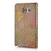 Luxury Diamond Glitter Bling Roses PU Leather Flip Wallet Stand Case With Card Slots For Samsung Galaxy Note 5 - Brown