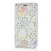 Luxury Diamond Glitter Bling Roses PU Leather Flip Wallet Stand Case With Card Slots For Samsung Galaxy Note 5 - White