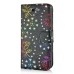 Luxury Diamond Glitter Bling Roses PU Leather Flip Wallet Stand Case With Card Slots For iPhone 5 / 5s - Black