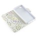 Luxury Diamond Glitter Bling Roses PU Leather Flip Wallet Stand Case With Card Slots For iPhone 5 / 5s - White