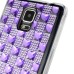 Luxury Diamond Rhinestone Gem Snap On TPU Hard Back Case Cover For Samsung Galaxy Note 4 - Big Gem Purple