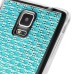 Luxury Diamond Rhinestone Gem Snap On TPU Hard Back Case Cover For Samsung Galaxy Note 4 - Small Gem Blue