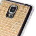 Luxury Diamond Rhinestone Gem Snap On TPU Hard Back Case Cover For Samsung Galaxy Note 4 - Small Gem Gold