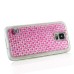 Luxury Diamond Rhinestone Gem Snap On TPU Hard Back Case Cover For Samsung Galaxy S5 G900 - Small Gem Pink