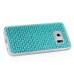 Luxury Diamond Rhinestone Gem Snap On TPU Hard Back Case Cover For Samsung Galaxy S6 Edge - Small Gem Blue