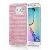 Luxury Diamond Rhinestone Gem Snap On TPU Hard Back Case Cover For Samsung Galaxy S6 Edge - Small Gem Pink