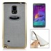 Luxury Golden Shiny Powder Glitter TPU Back  Case Cover For Samsung Galaxy Note 4 - Gold