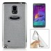 Luxury Golden Shiny Powder Glitter TPU Back  Case Cover For Samsung Galaxy Note 4 - Silver