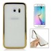 Luxury Golden Shiny Powder Glitter TPU Back  Case Cover For Samsung Galaxy S6 Edge - Gold