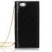 Luxury Grid Pattern Shoulder Bag Style Leather Flip Case with Card Slot for iPhone 6 4.7 inch - Black