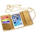 Luxury Grid Pattern Shoulder Bag Style Leather Flip Case with Card Slot for iPhone 6 4.7 inch - White