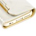 Luxury Grid Pattern Shoulder Bag Style Leather Flip Case with Card Slot for iPhone 6 4.7 inch - White