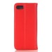 Luxury Litchi Grain Magnetic Switch Flip Genuine Leather Case with Card Slot for iPhone 7 - Red