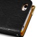 Luxury Lizards Pattern Bling Rhinestone And Golden Metal Pattern Decorated Folio Wallet Leather Case For iPhone 4 iPhone 4s - Black