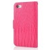 Luxury Lizards Pattern Bling Rhinestone And Golden Metal Pattern Decorated Folio Wallet Leather Case For iPhone 4 iPhone 4s - Pink