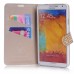 Luxury Magnetic Flip Stand Leather Case with Card Slot for Samsung Galaxy Note 3 - White