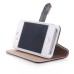 Luxury Magnetic Flip Stand Leather Case with Card Slot for iPhone 4/4S - Black