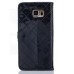 Luxury Metal Button PU Leather Folio Stand Case With Card Slots for Samsung Galaxy Note 5 - Black