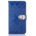 Luxury Metal Button PU Leather Folio Stand Case With Card Slots for Samsung Galaxy Note 5 - Blue