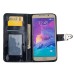 Luxury Metal Button PU Leather Folio Stand Case With Card Slots for Samsung Galaxy Note 5 - Gold