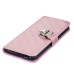 Luxury Metal Button PU Leather Folio Stand Case With Card Slots for Samsung Galaxy S7 Edge G935 - Pink