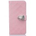 Luxury Metal Button PU Leather Folio Stand Case With Card Slots for Samsung Galaxy S7 Edge G935 - Pink